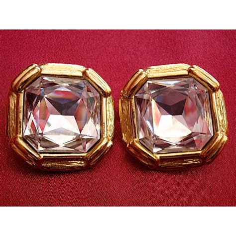 boucle d'oreille yves saint laurent vintage|Boucles Oreilles Yves Saint Laurent .